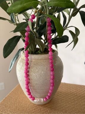 Pink Beaded Necklace - Elegant Women’s Necklace